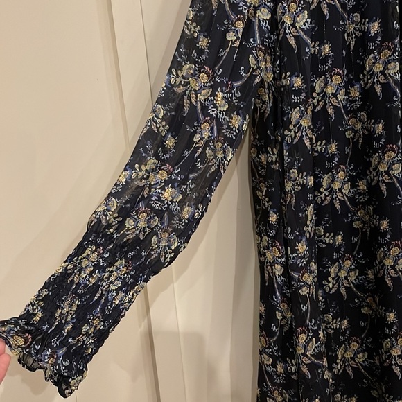 Code x Mode Nordstrom Navy Floral Dress M - Picture 3 of 8